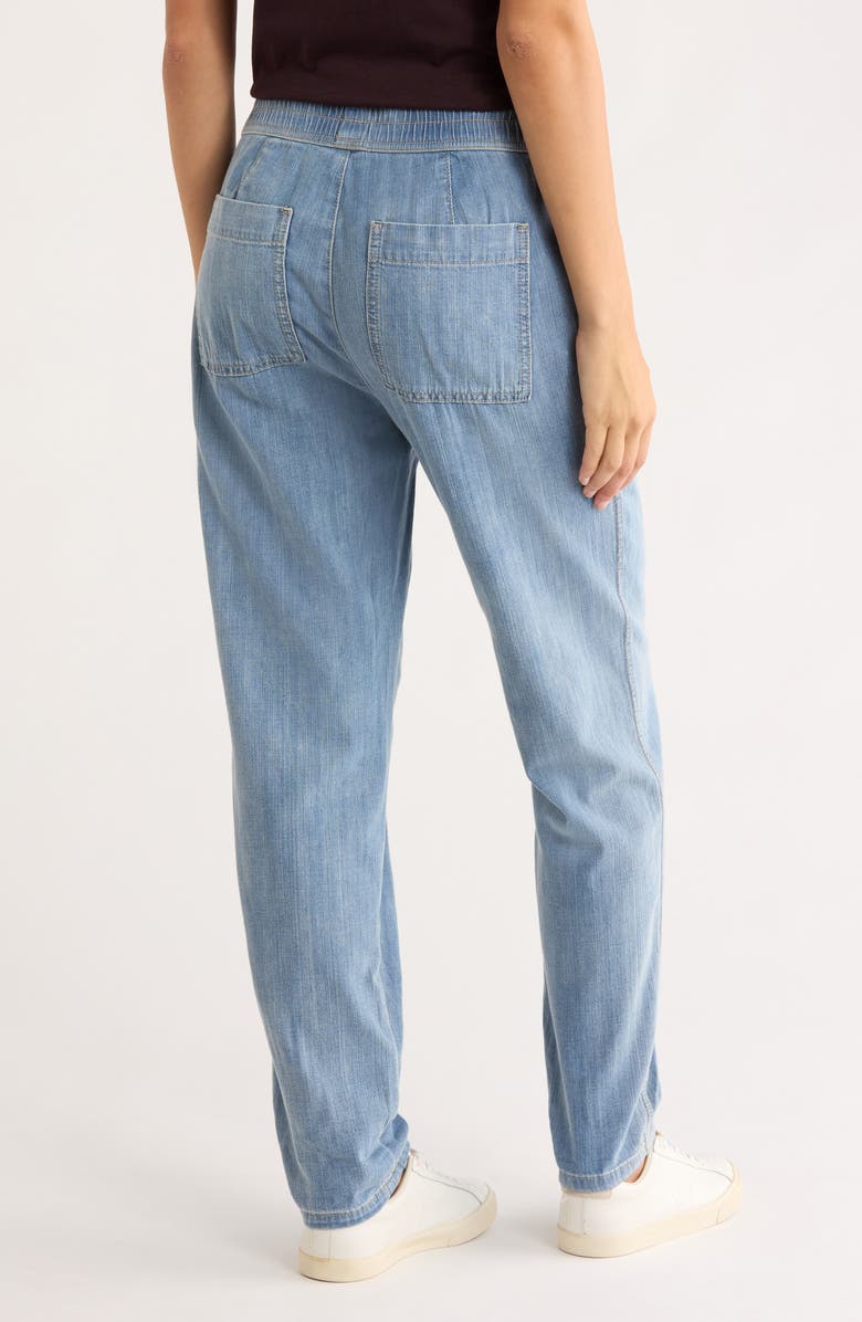 James Perse Cotton Chambray Denim Pants, Alternate, color, Light Wash