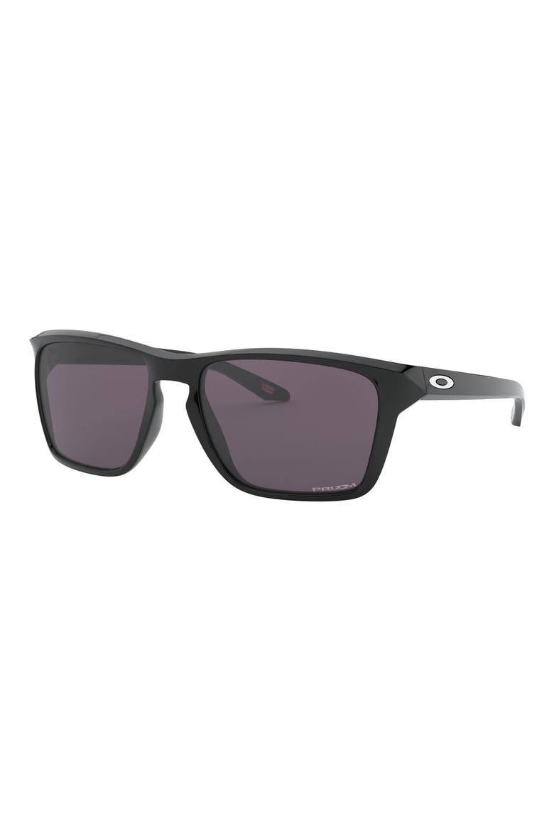 Sylas 57mm Rectangle Sunglasses, Alternate, color, BLACK