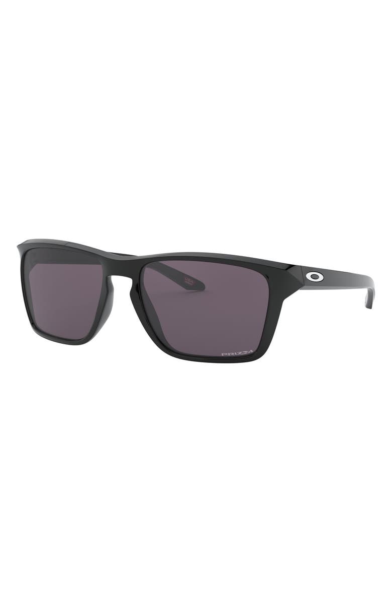 Oakley Sylas 57mm Rectangle Sunglasses, Alternate, color, Black