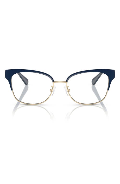 Tory Burch 52mm Cat Eye Optical Glasses In Navy