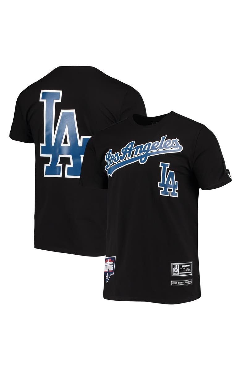 PRO STANDARD Men's Pro Standard Black/ Los Angeles Dodgers Taping T-Shirt, Alternate, color, 