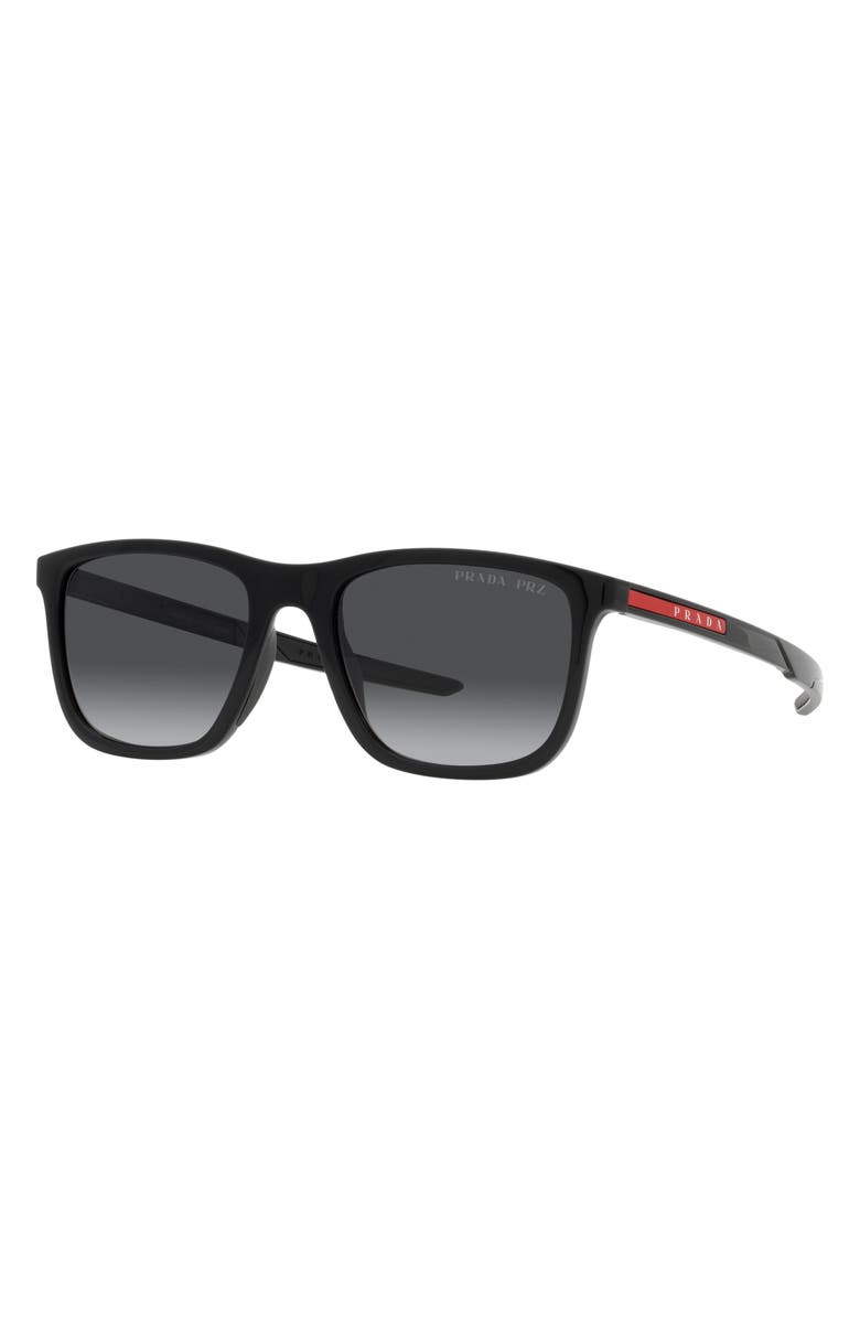 PRADA SPORT 54mm Gradient Polarized Pillow Sunglasses, Alternate, color,