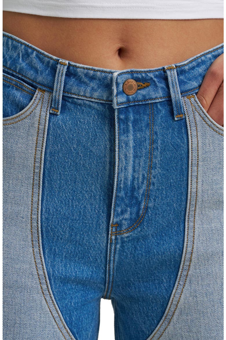 Loose Straight Jeans, Alternate, color, TOPAZ