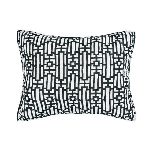 Carol & Frank Naya Geometric Cotton Standard Pillow Sham In Black