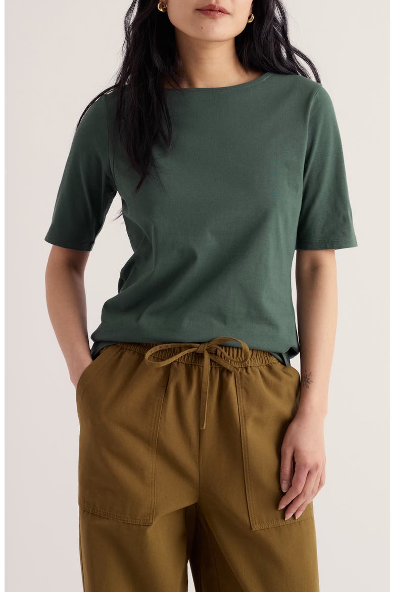 Poisson Organic Cotton T-Shirt, Main, color, LIGHT COPPICE