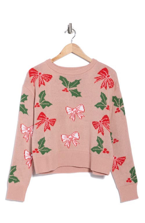 Vigoss Mistletoe Bow Sweater In Multi