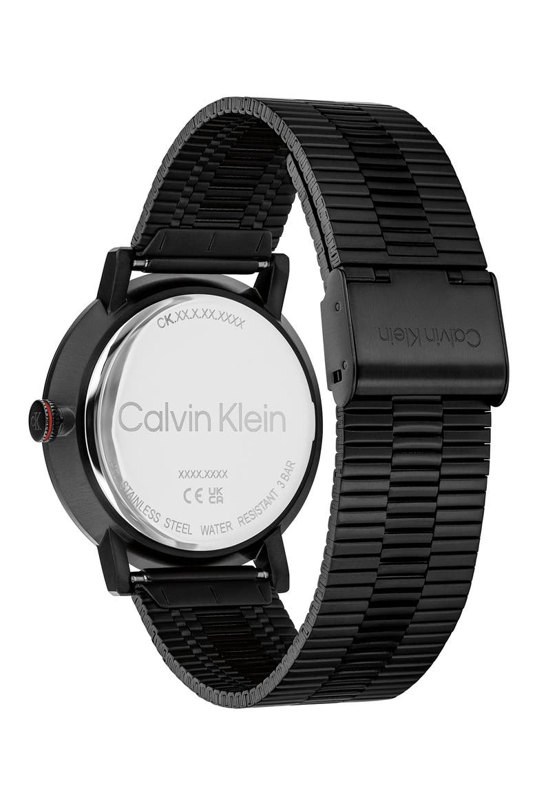 CK Real Mesh Strap Watch, 40mm, Alternate, color, BLACK