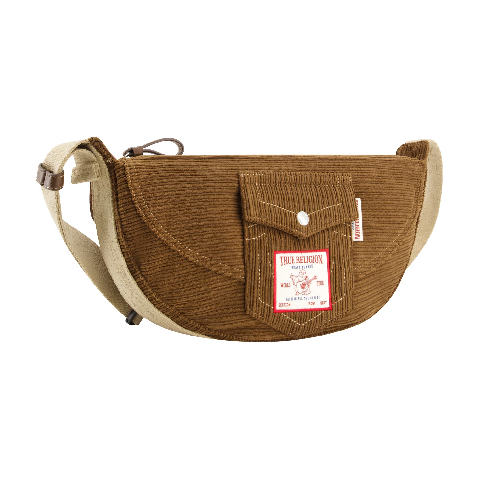 True Religion Corduroy Soft hobo, Alternate, color, Brown