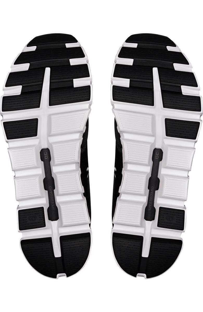 On Cloud 6 Sneaker, Alternate, color, Black/ White