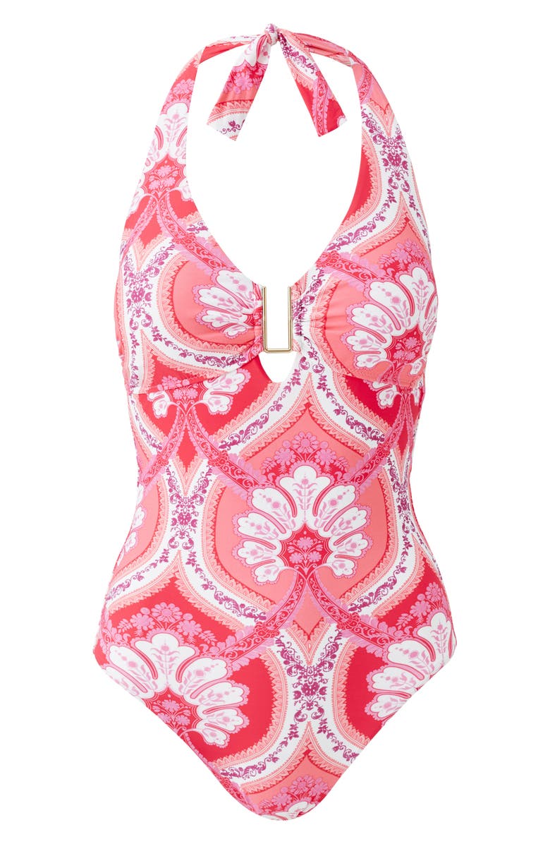 Melissa Odabash Tampa Halter One-Piece Swimsuit, Alternate, color, 