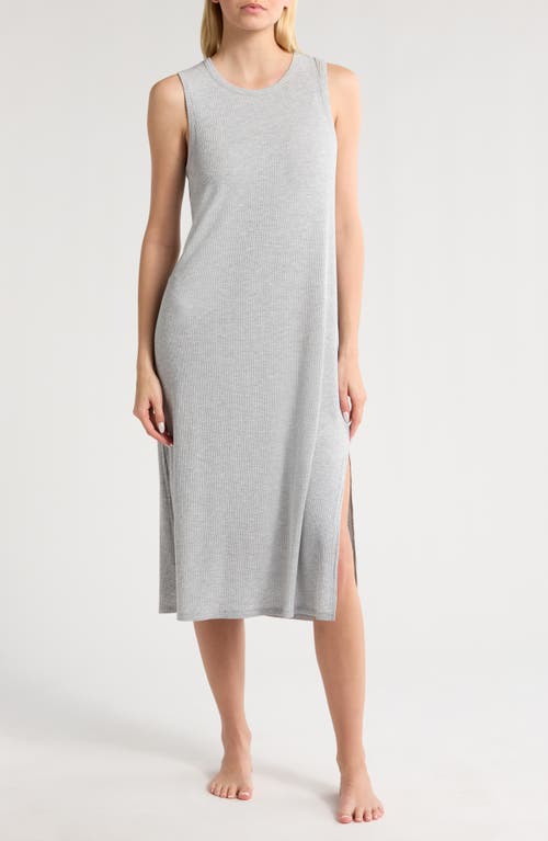 Nordstrom Moonlight Rib Tank Nightgown In Grey Heather