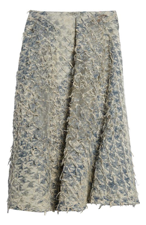 Diesel ® De-annina-fsh Dévoré Houndstooth Denim Maxi Skirt In Animal Print