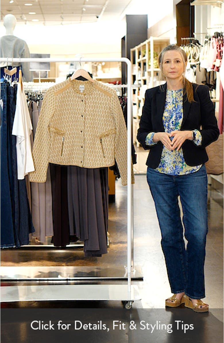 Brocade Jacquard Fringe Jacket, sales video thumbnail