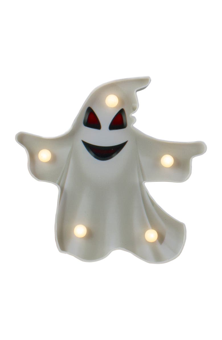Northlight LED Lighted Ghost Halloween Marquee Sign -7", Main, color, 