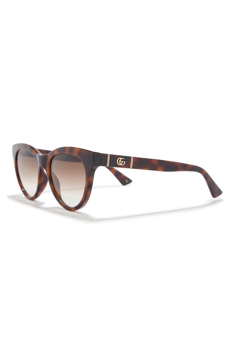 53mm Cat Eye Sunglasses, Alternate, color, HAVANA HAVANA BROWN