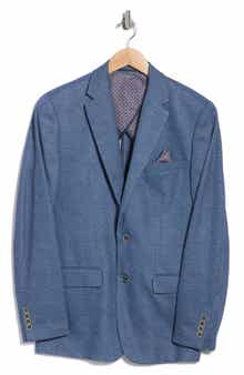 Duchamp Slim Fit Herringbone Knit Sport Coat