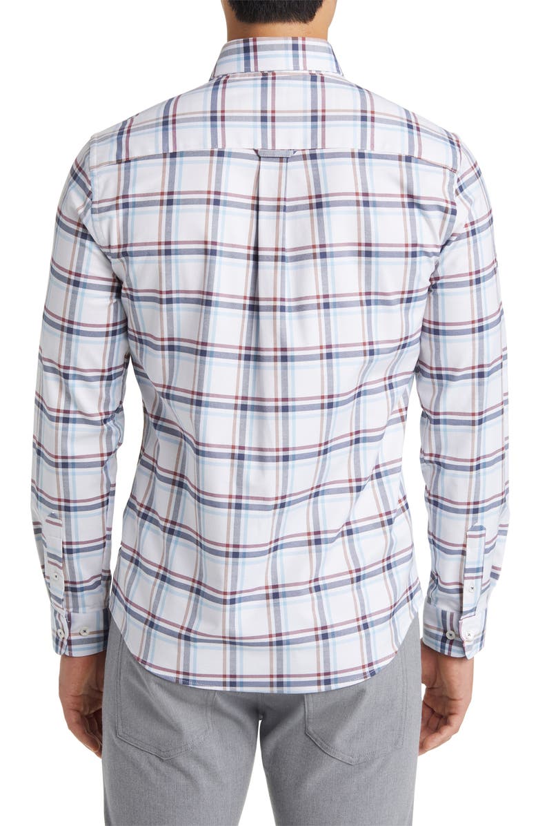 Stone Rose DRY TOUCH<sup>®</sup> Plaid Performance Button-Up Shirt, Alternate, color, White