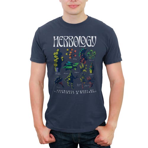 Men's Harry Potter Herbology Flash Sheet  Graphic T-Shirt in Navy Blue  product
