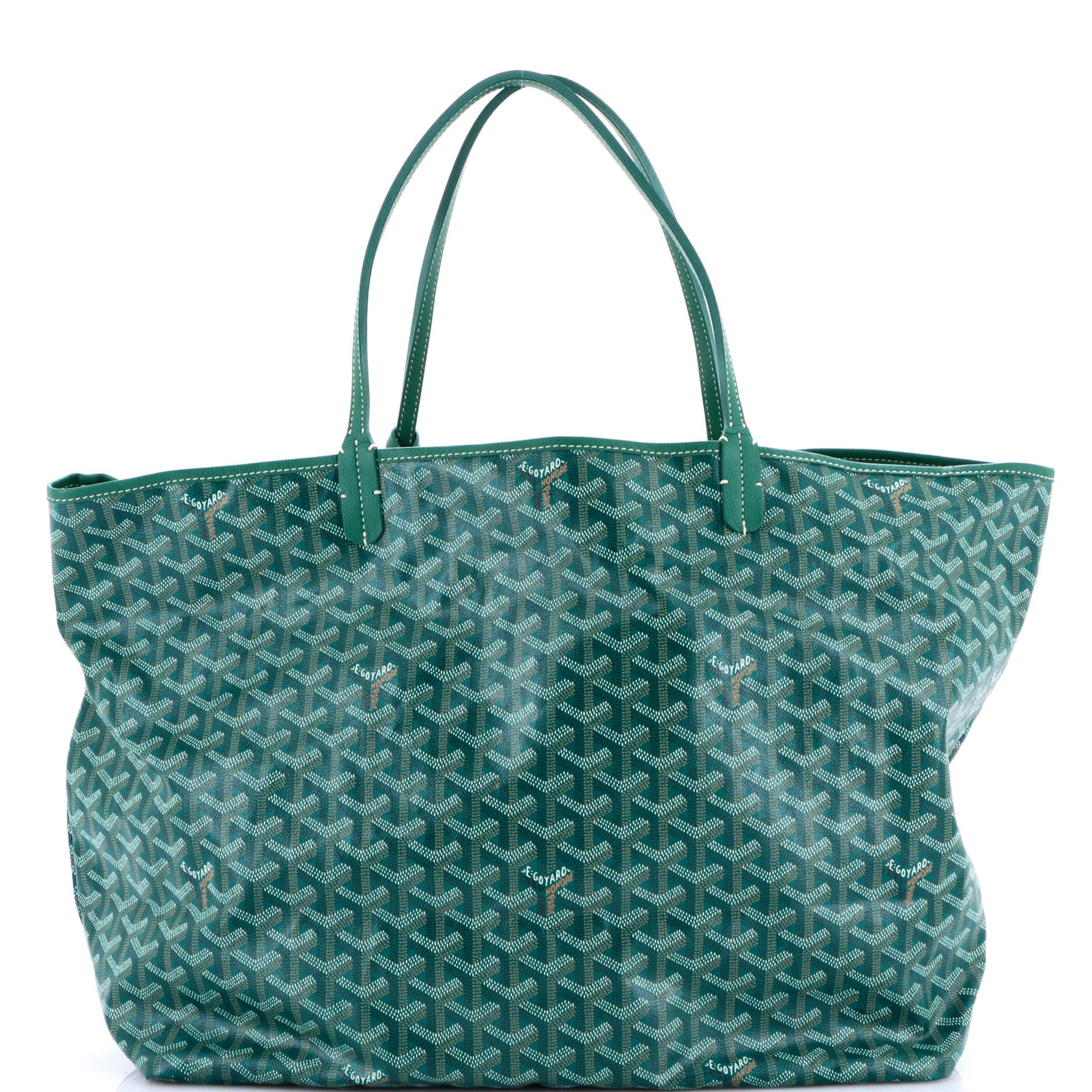 Pre-Owned Goyard Saint Louis Tote Coated Canvas GM, Main, color, Green