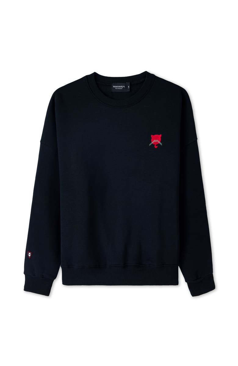 Moshiqa Whiskers Society Human Sweatshirt, Alternate, color, Black