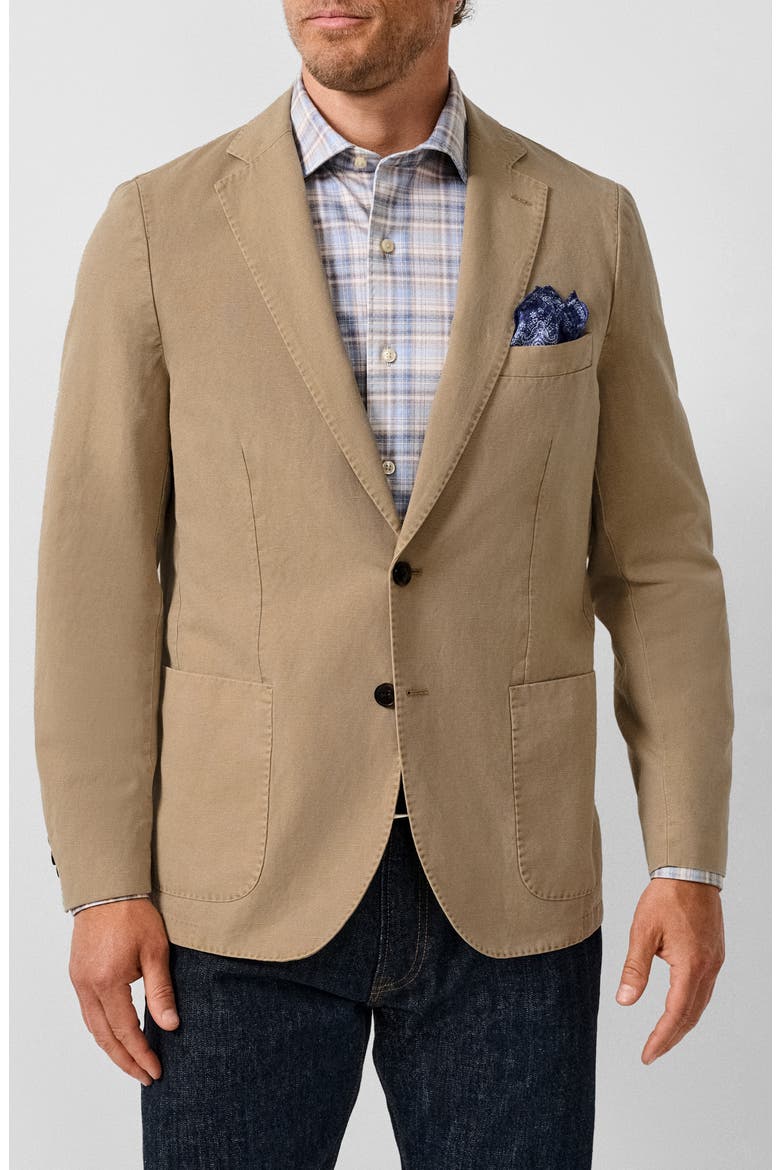 Jackson Cotton & Cashmere Blend Soft Coat, Main, color, KHAKI