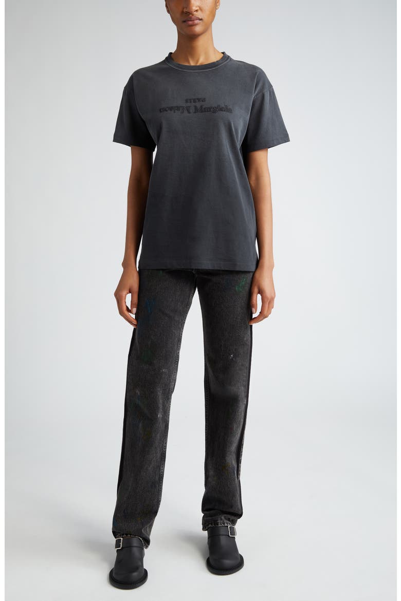 Reverse Logo Cotton Jersey T-Shirt, Alternate, color, WASHED BLACK