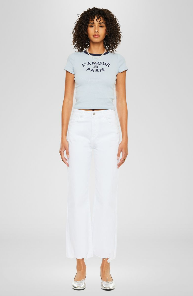 KanCan Skyla High Rise Slim Wide Leg Jeans, Main, color, White