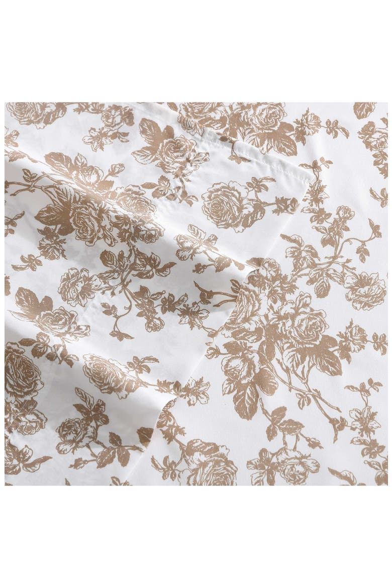 Garden Toile Sheet Set, Alternate, color, BROWN