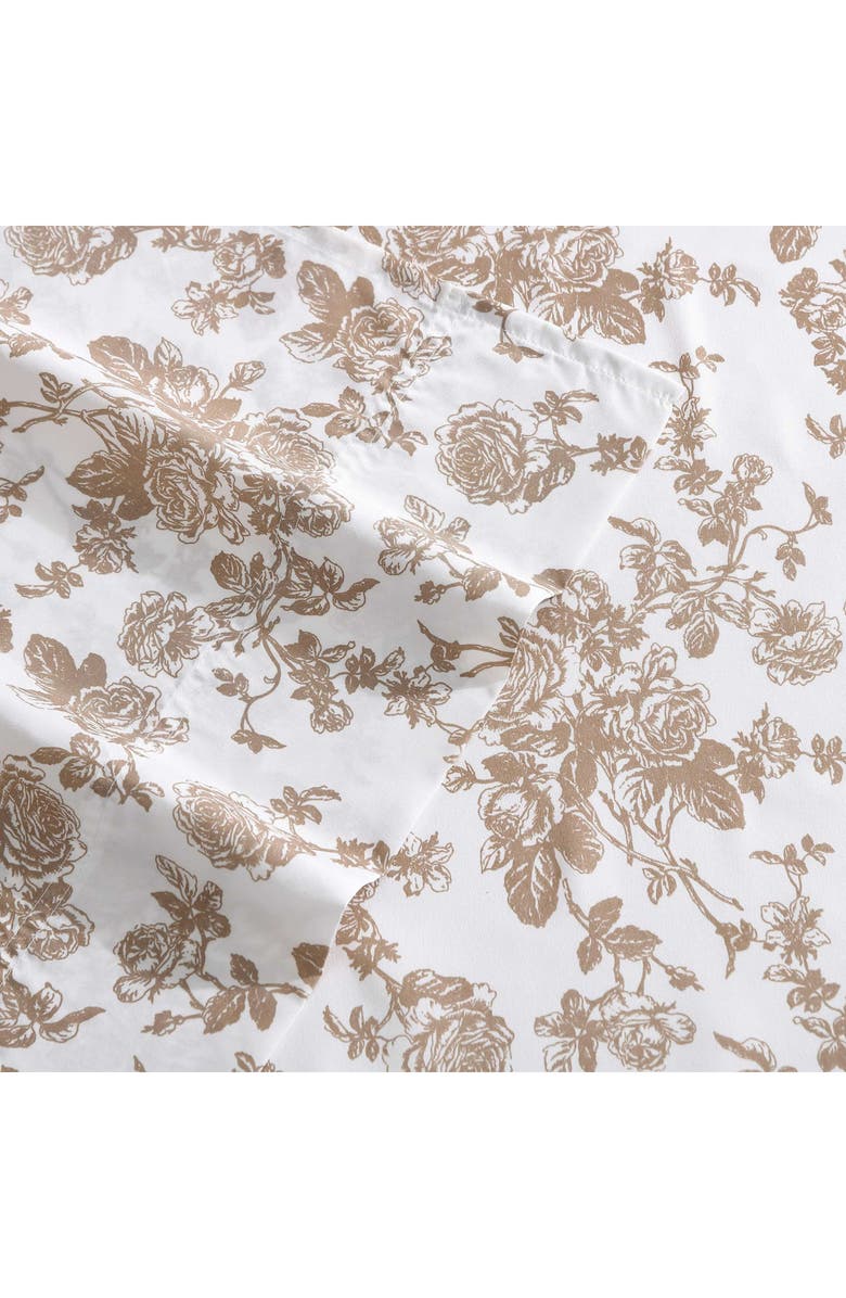 Betsey Johnson Garden Toile Sheet Set, Alternate, color, Brown