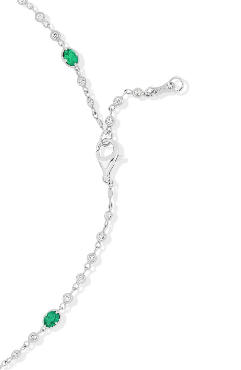 Bony Levy 18K Gold El Mar Emerald & Diamond by the Yard Necklace, Alternate, color,