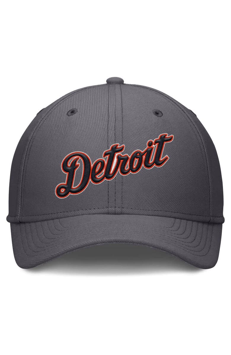 Nike Men's Nike  Gray Detroit Tigers Swoosh Performance Flex Hat, Alternate, color, 