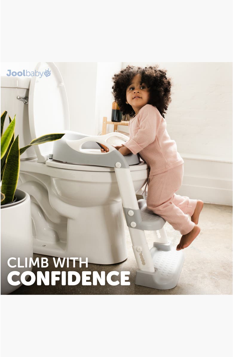 Jool Baby Potty Training Seat with Step Ladder, Alternate, color, Gray