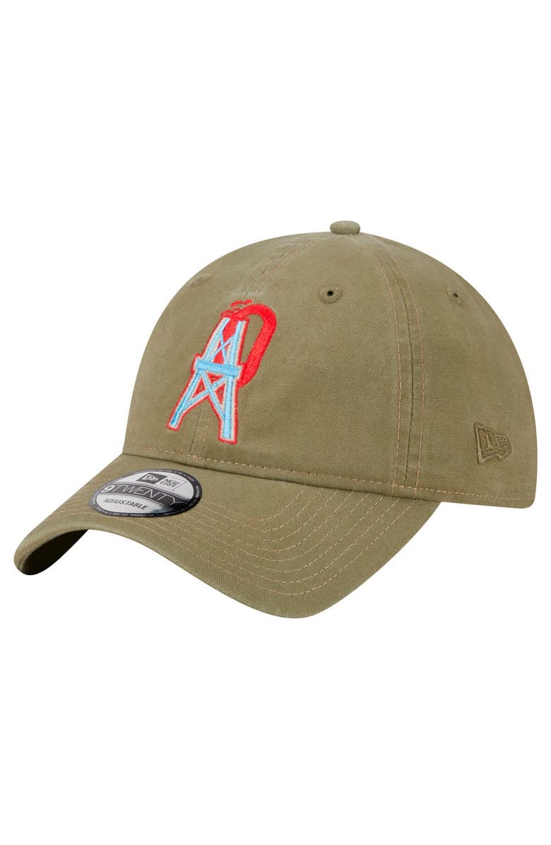 New Era Men's New Era Olive Tennessee Titans Oilers Throwback City Originals Lifestyle 9TWENTY Adjustable Hat, Main, color, Olive
