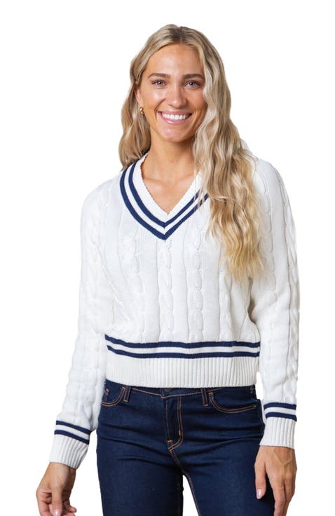 Women's Organic V-Neck Cricket Sweater
