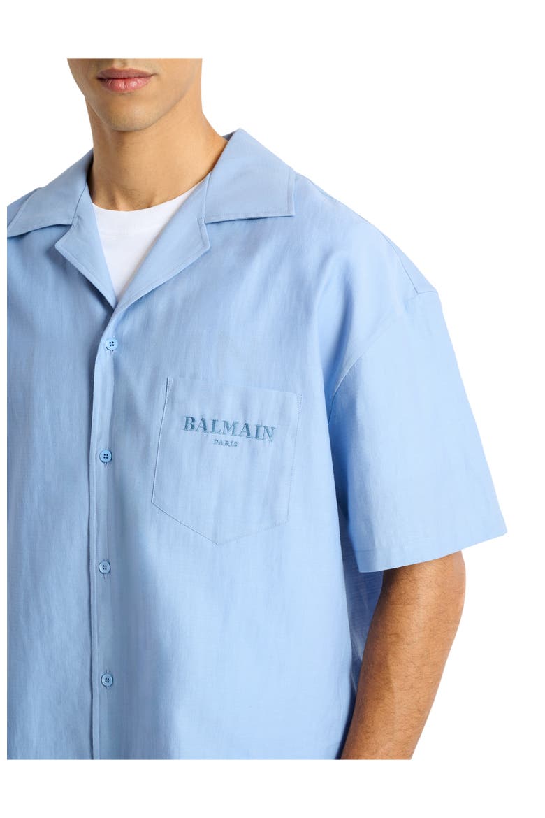 Vintage Shirt in Herringbone Poplin, Alternate, color, blue