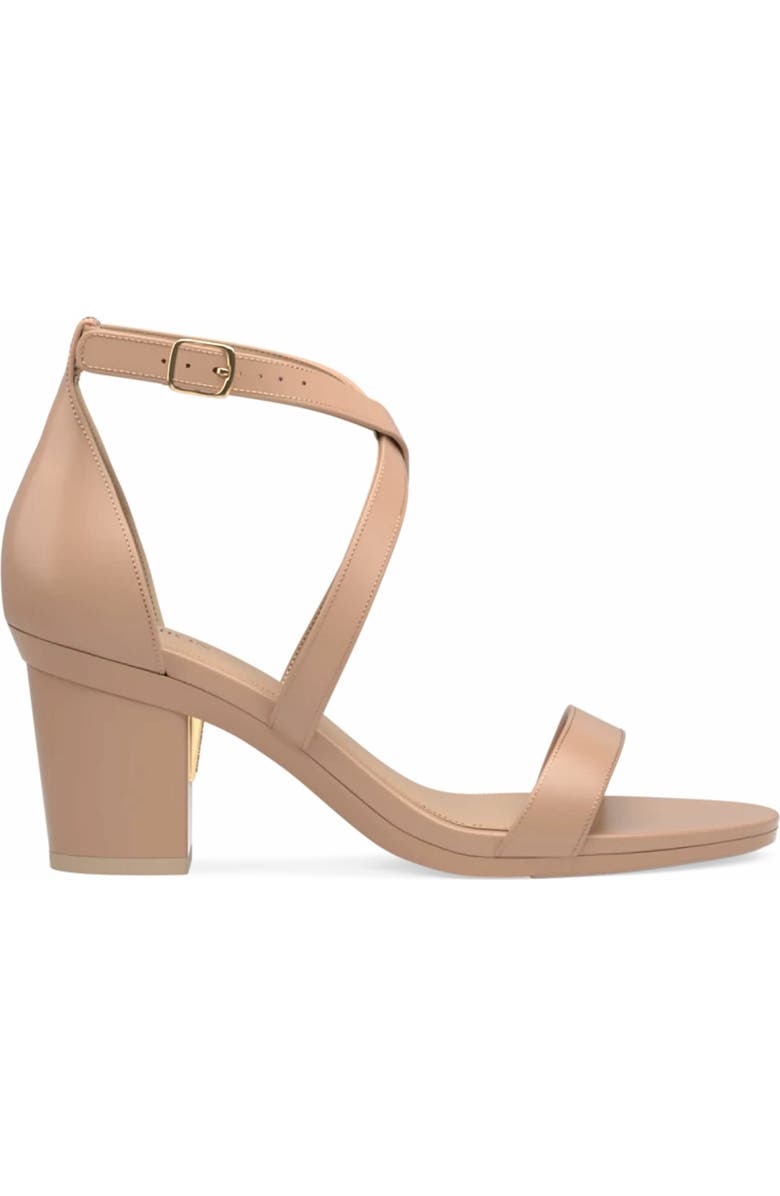 Pashion Footwear The Sandal 3" Block Heel, Alternate, color, Latte Leather
