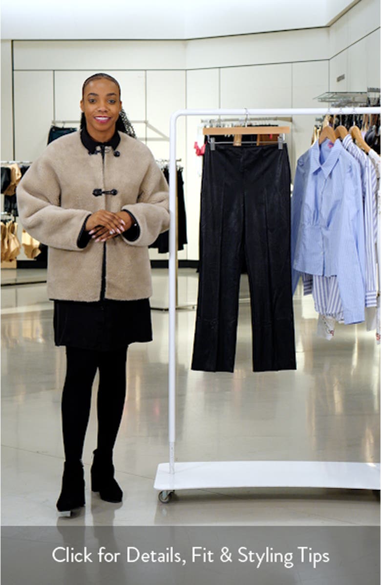 'Lyssentials Elysse Faux Leather Ankle Bootcut Pants, sales video thumbnail