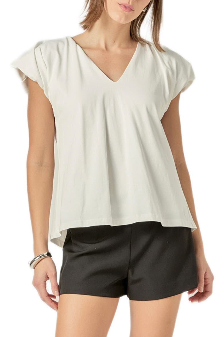 Puff Sleeve Top, Main, color, WHITE