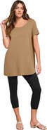 Roaman's Plus Size Cotton Ultimate Scoopneck Swing Tunic