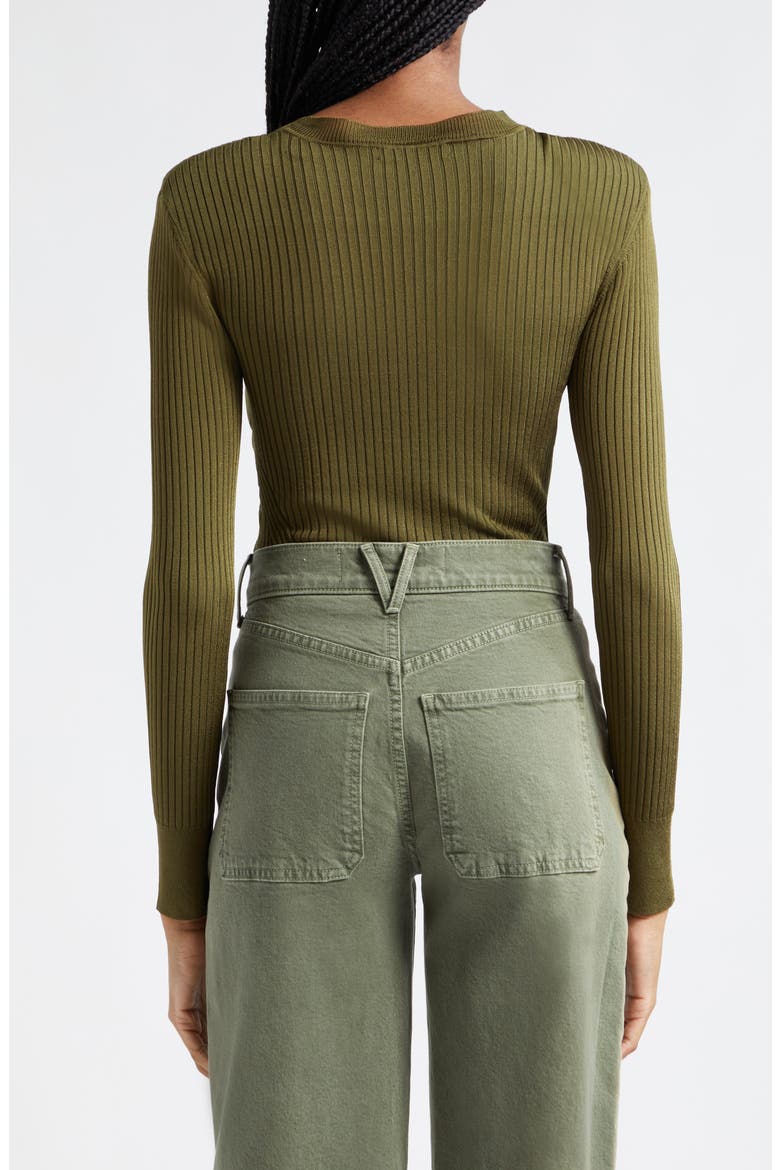 Acara Rib Sweater, Alternate, color, ARMY