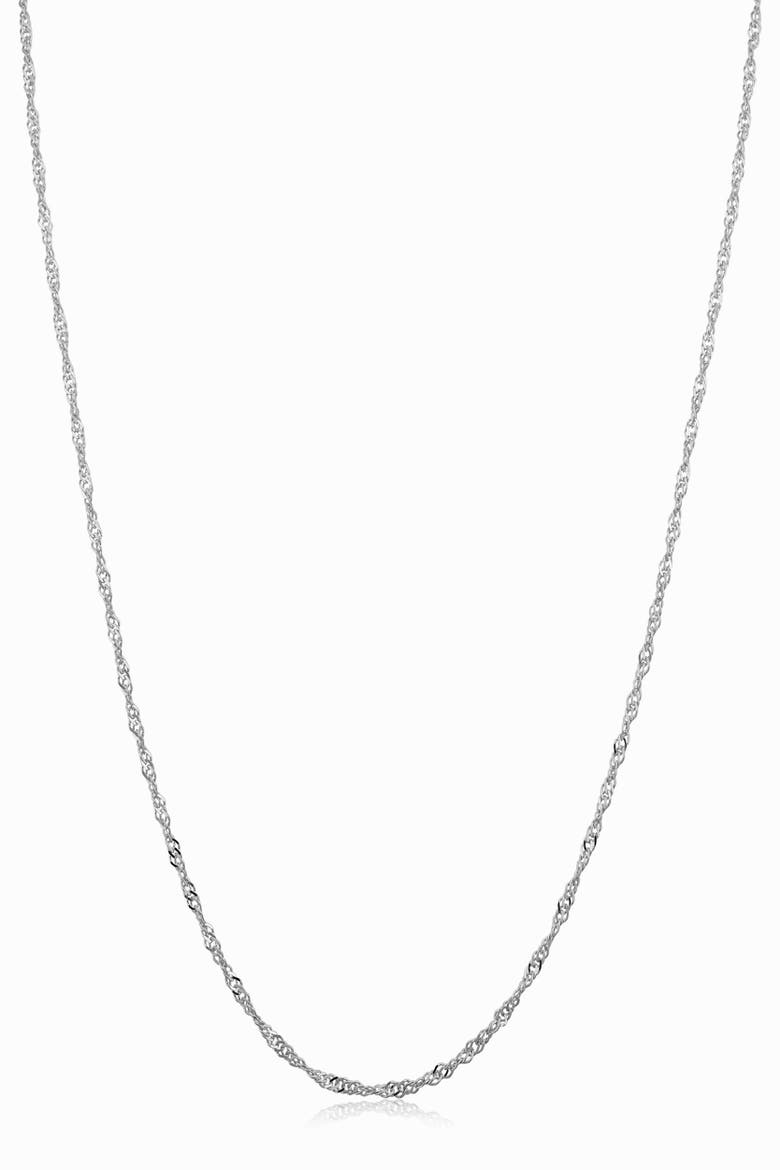14K Gold Spirah Chain Necklace, Main, color, White Gold