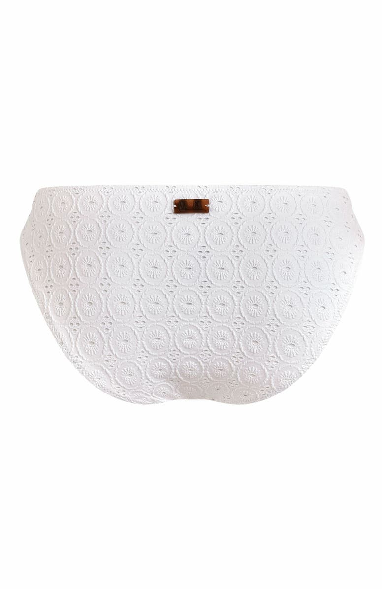 Vilebrequin Women's Broderie Anglaise Midi Brief Bikini Bottom, Alternate, color, Blanc