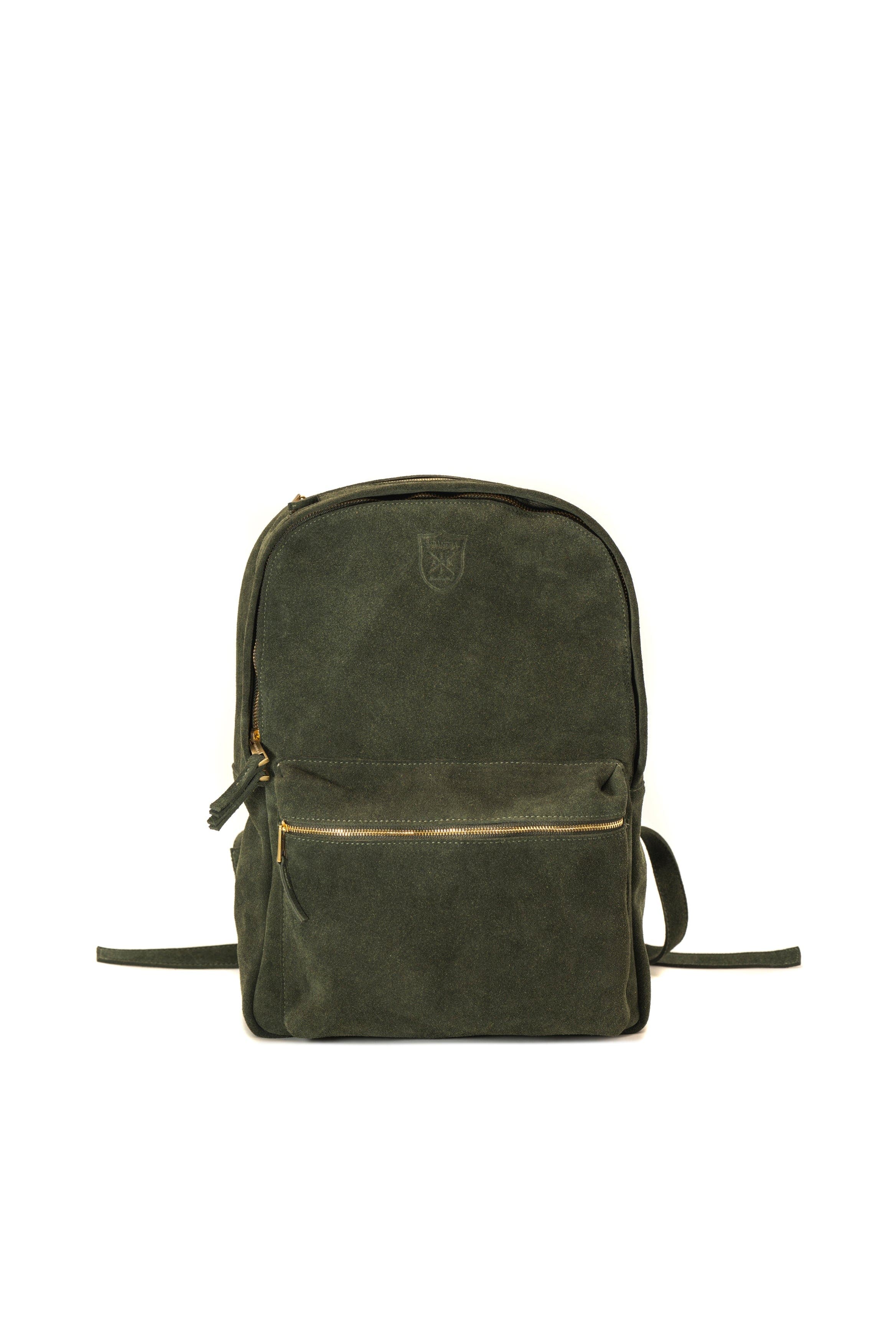 SABANDIJA Duke Suede Backpack, Main, color, Green