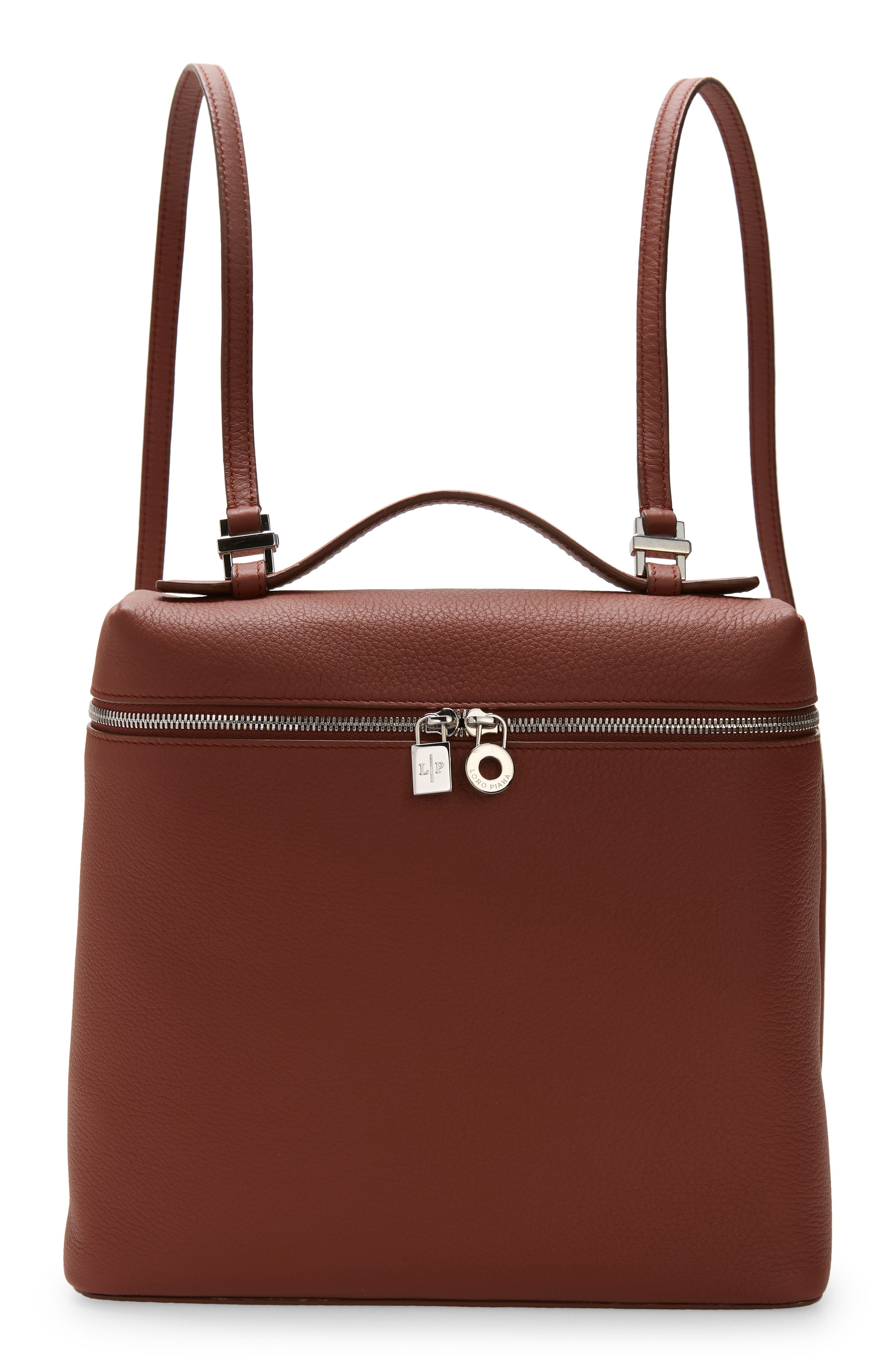 Loro Piana Calfskin Leather Backpack, Main, color, 