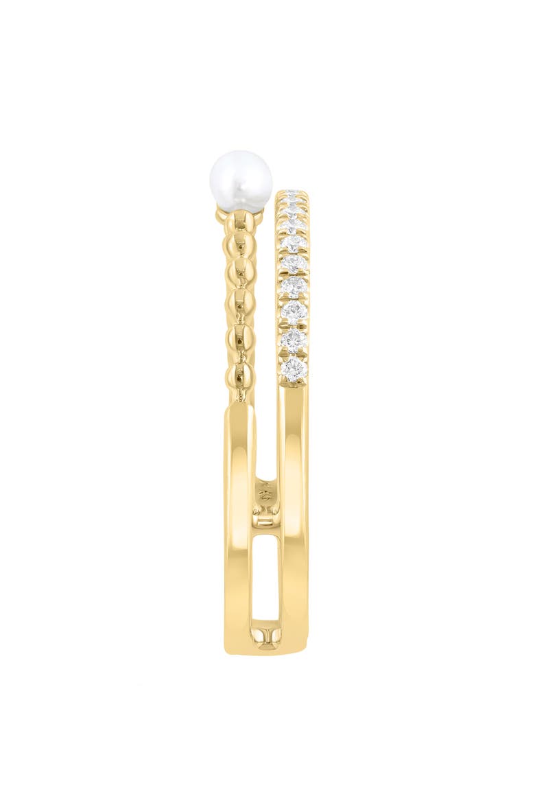 Freshwater Pearl & Diamond Statement Ring, Alternate, color, WHITE