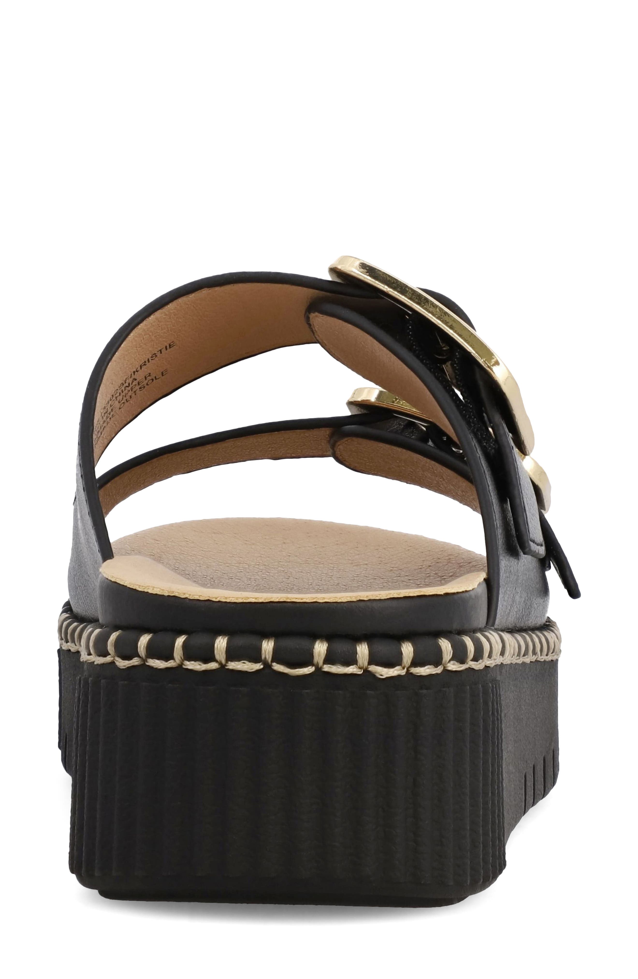 MIA Jacinta Buckle Strap Platform Sandal, Alternate, color, Black