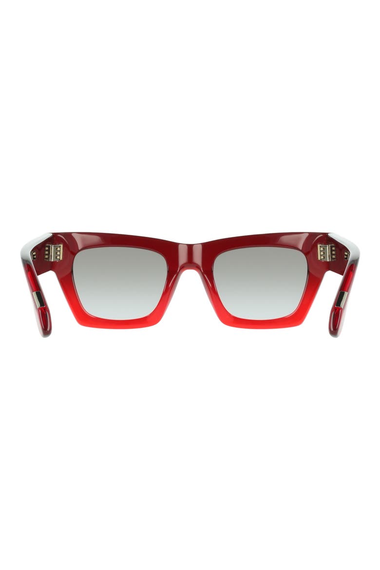 50mm Gradient Cat Eye Sunglasses, Alternate, color, TRANSPARENT DARK RED GRADIENT