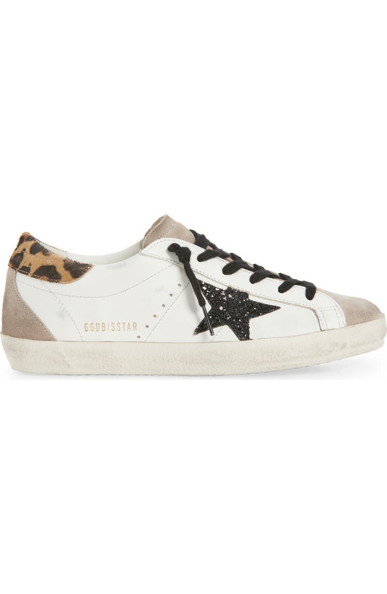 Golden Goose Super Star Sneaker, Alternate, color, White/ Black/ Beige/ Leopard