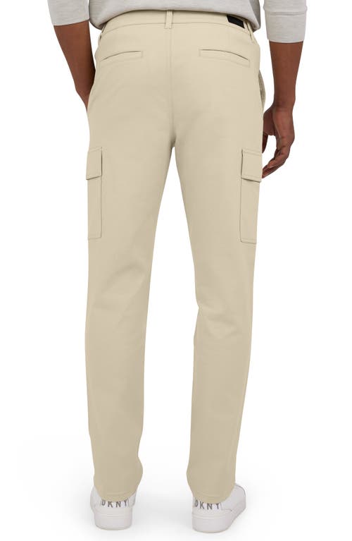 Dkny Powerstretch Flat Front Cargo Pants In Khaki