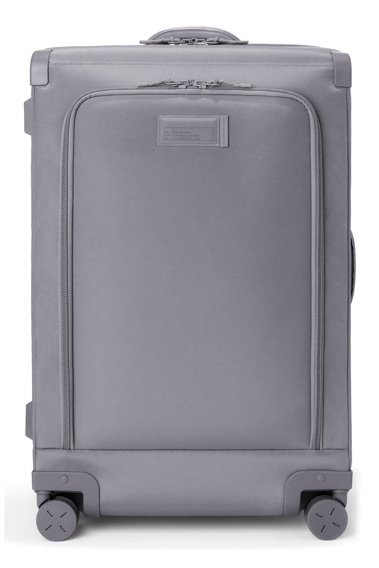 Sydney Checked Rolling Luggage, Main, color, ASH GREY